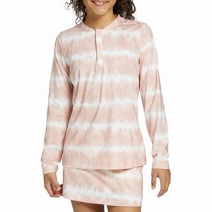 Prince Kids Long Sleeve Quarter Zip Rash Guard - Pink Wave Tie Dye SPF 30 (M)